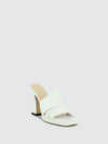 Mules de Salto Kitten em Branco